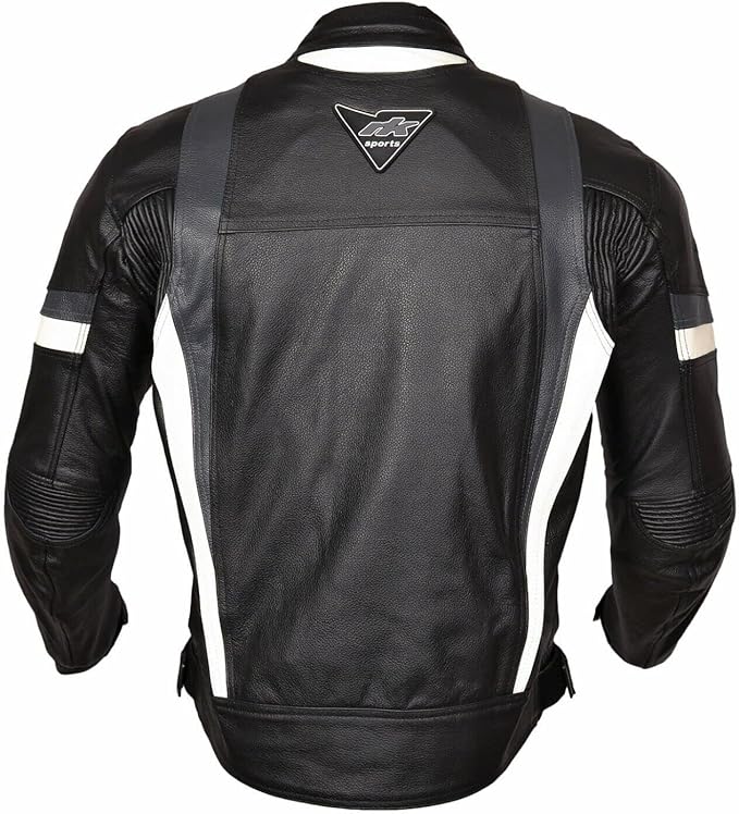 Blouson de moto en cuir Speed 7 de RK Sports