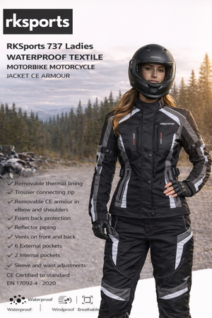 Blouson Moto RK Sports Textile 737 CE avec protections