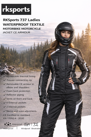 Blouson Moto RK Sports Textile 737 CE avec protections