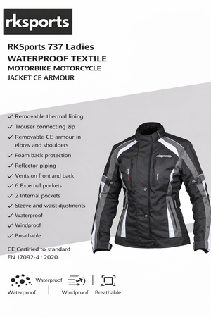 Blouson Moto RK Sports Textile 737 CE avec protections