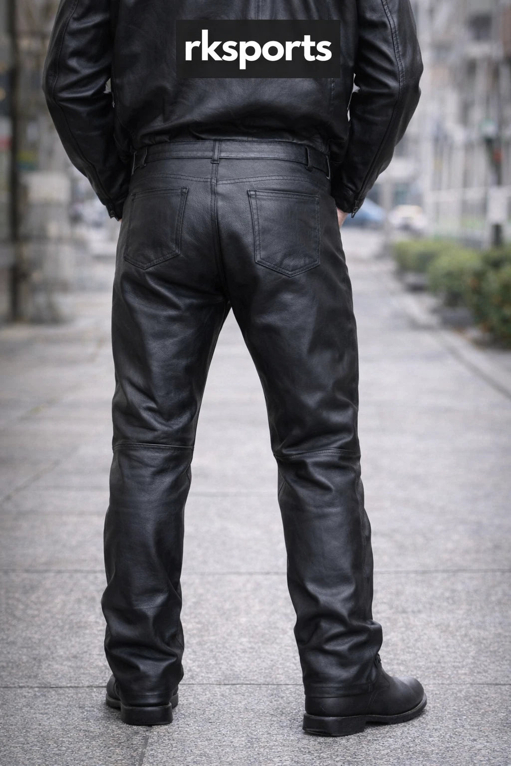 Jeans moto RK Sports en cuir de vachette