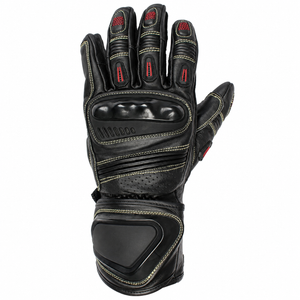 Gants de moto de course RK Sports à phalanges renforcées en carbone