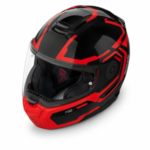 Nolan N90-3 DRILLER 025 N-Com Motorcycle Helmet -Black RED 025 WQ