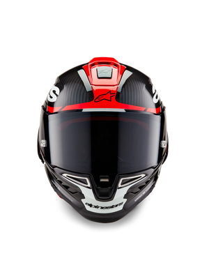 Alpinestars Supertech R10 Solid ECE 06 / Black Carbon Bright Red Glossy 1363