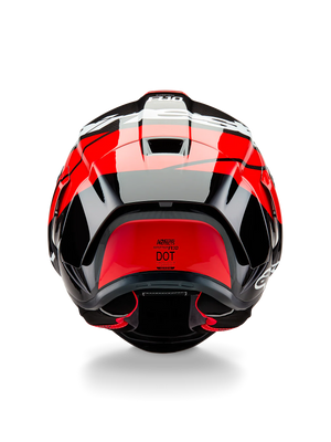 Alpinestars Supertech R10 Solid ECE 06 / Black Carbon Bright Red Glossy 1363