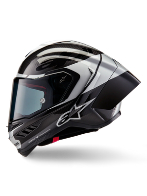 Alpinestars Supertech R10 Element Helmet ECE 06 / Black Carbon Silver Black Glossy 1386