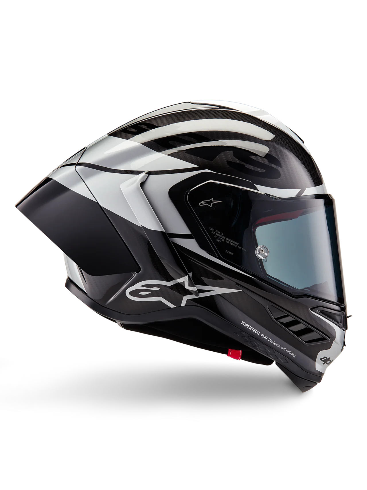 Alpinestars Supertech R10 Element Helmet ECE 06 / Black Carbon Silver Black Glossy 1386