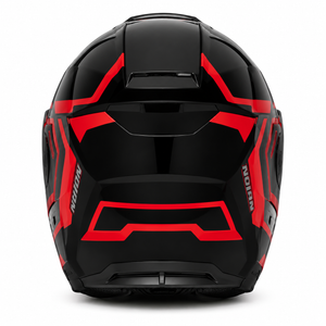 Nolan N90-3 DRILLER 025 N-Com Motorcycle Helmet -Black RED 025 WQ