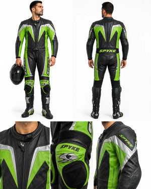 Spyke BullBear Two Piece leather motorbike motorcycle suit