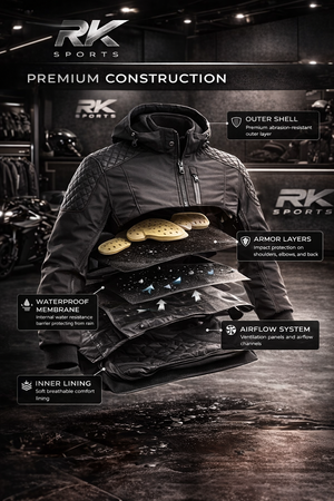 Sweat à capuche moto blindé souple RK Sports 291 CE Armor