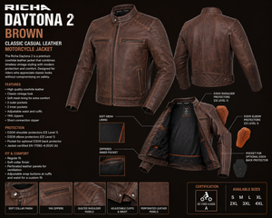 Blouson Moto Richa Daytona 2 Classic Casual