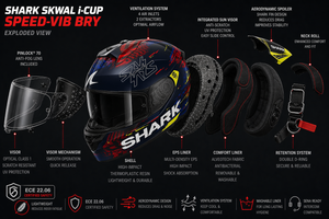 Casque de moto intégral Shark Skwal I-Cup Speed-Vib Bry