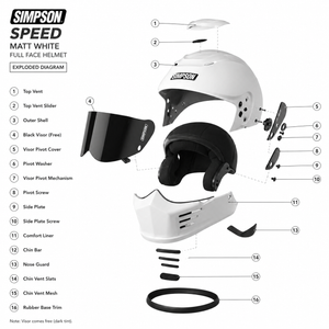 Simpson Speed /Glossy Full Face -Free Motorcycle Helmet