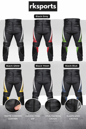 Pantalon de moto en cuir Chief RK Sports