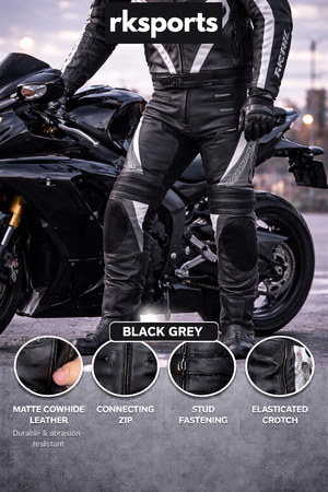 Pantalon de moto en cuir Chief RK Sports