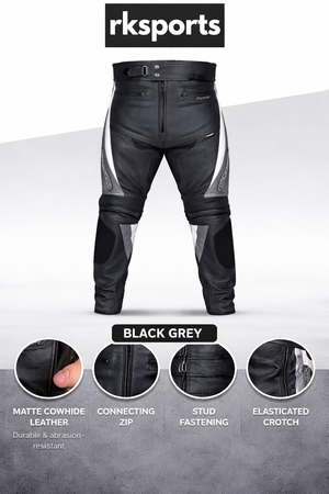 Pantalon de moto en cuir Chief RK Sports