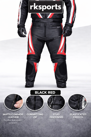 Pantalon de moto en cuir Chief RK Sports