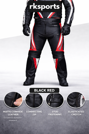 Pantalon de moto en cuir Chief RK Sports