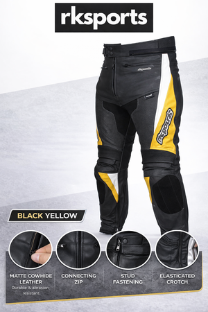 Pantalon de moto en cuir Chief RK Sports