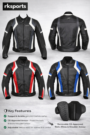 Blouson Moto en Cuir RK Sports Speed 7