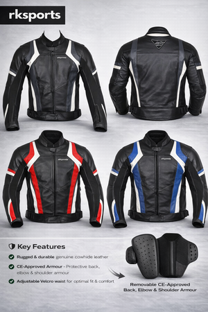 Blouson Moto en Cuir RK Sports Speed 7