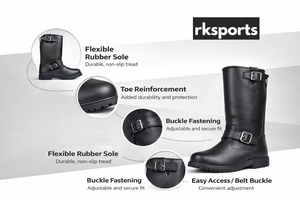 RK Sports Style 6601 Tall Cruiser Kids Motorcycle Boots