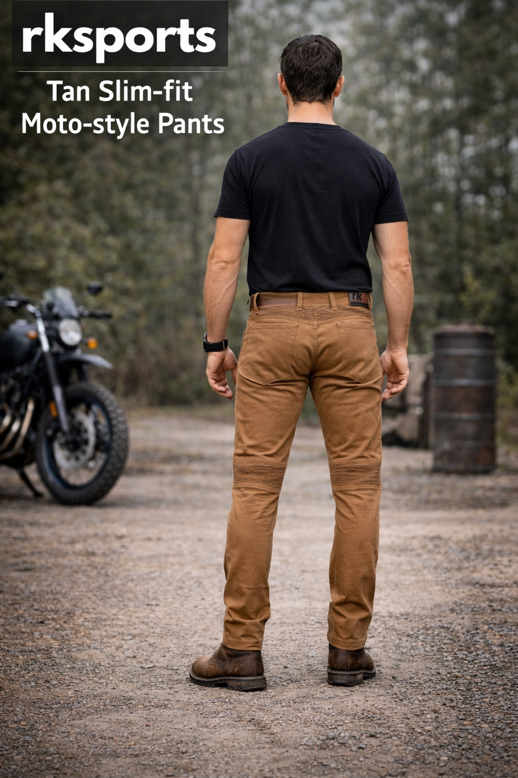 RK Sports Jean Moto Armuré Cargo pour Homme