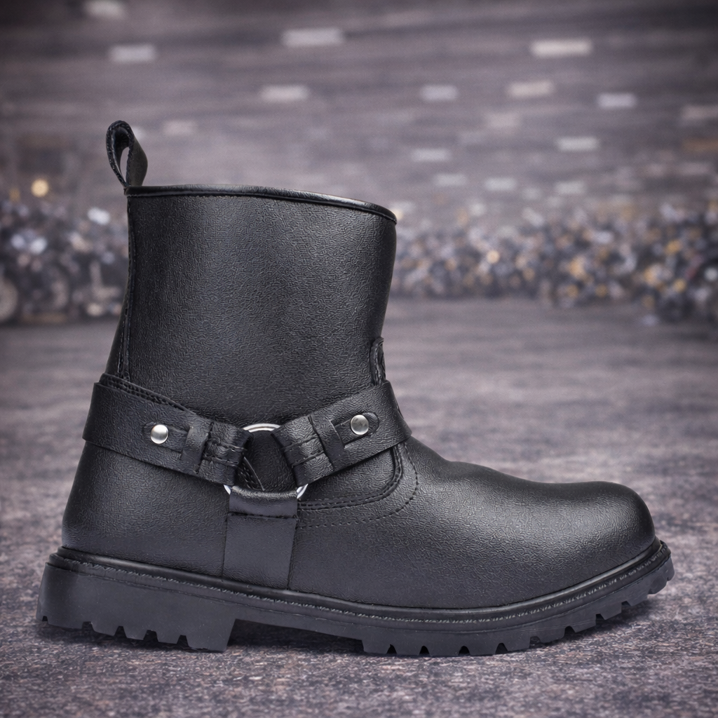 RK Sports Leather Short Style 6606 Cruiser Motorcycle Boots