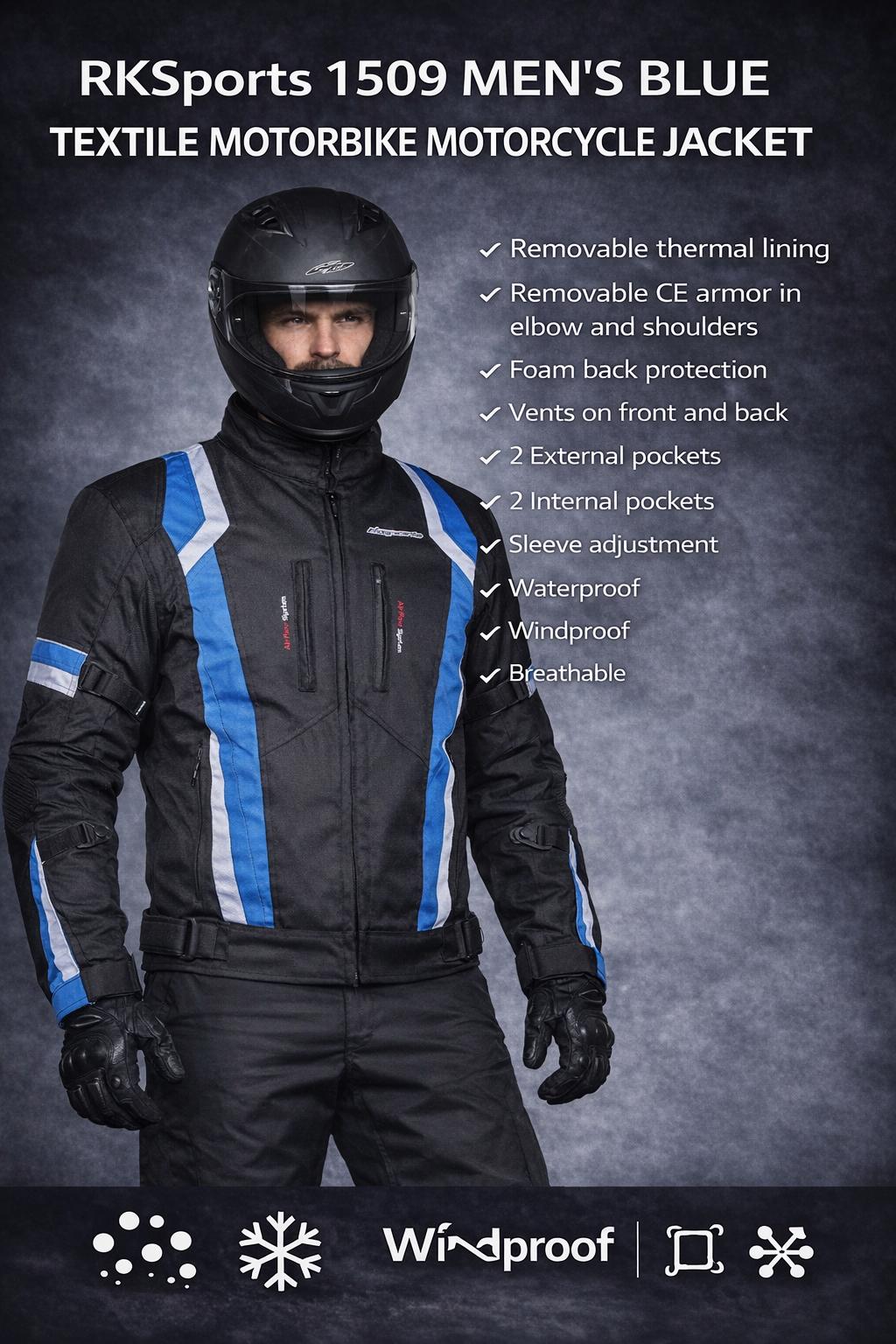 Blouson de protection moto Proto Textile 1509