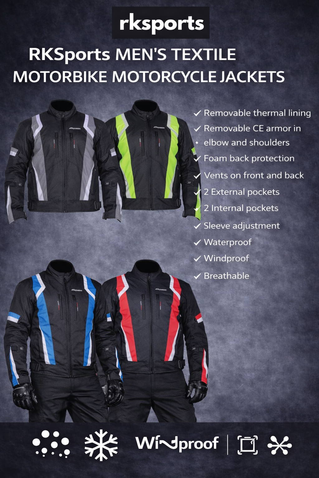 Blouson de protection moto Proto Textile 1509