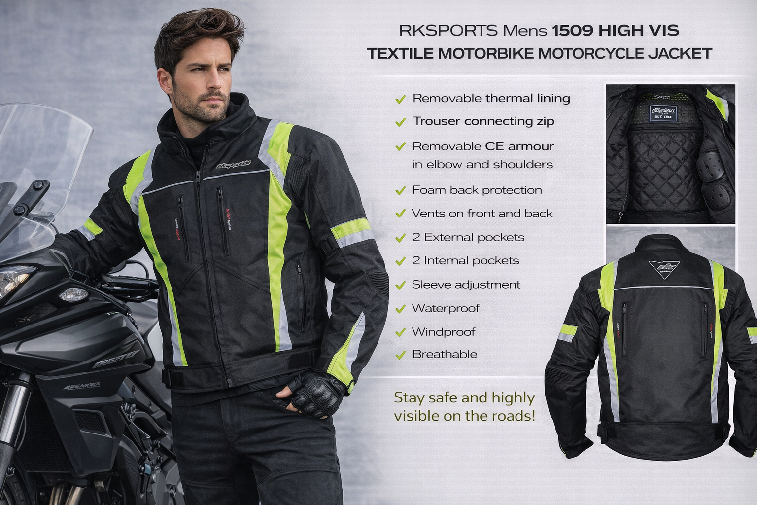 Blouson de protection moto Proto Textile 1509