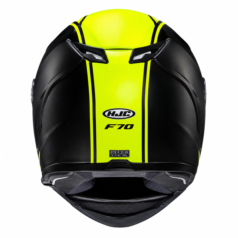 HJC F70 Mago MC4HSF Fluo Yellow Motorcycle Motorbike Helmet