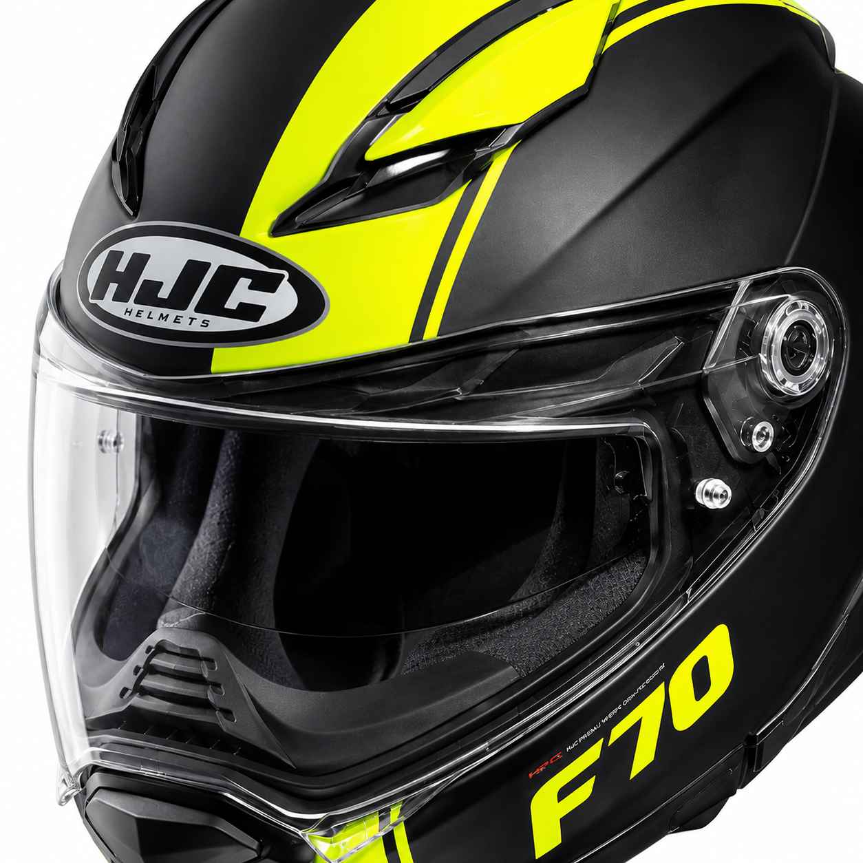 HJC F70 Mago MC4HSF Fluo Yellow Motorcycle Motorbike Helmet