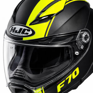 HJC F70 Mago MC4HSF Fluo Yellow Motorcycle Motorbike Helmet