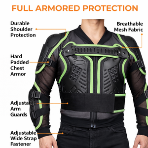 New RKSPORTS MOTOCROSS MOTORBIKE CE ARMOURED BODY PROTECTION  ADULT JACKETS