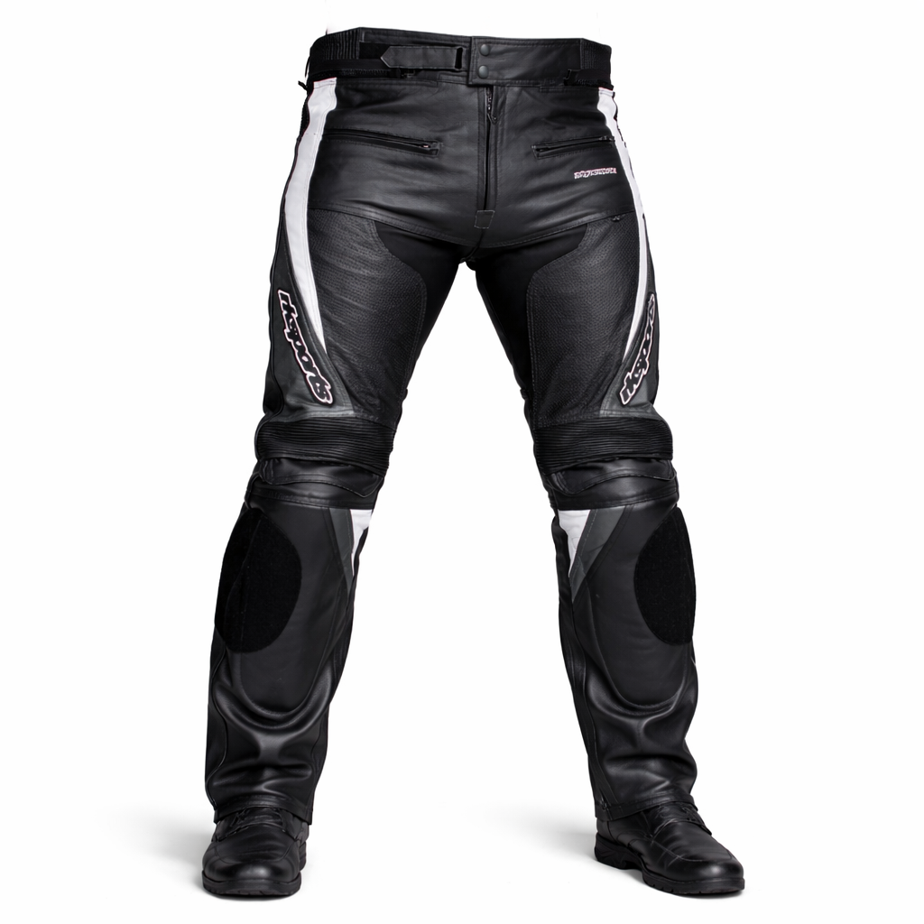 RK Sports Leather Chief Motorcycle Trousers
