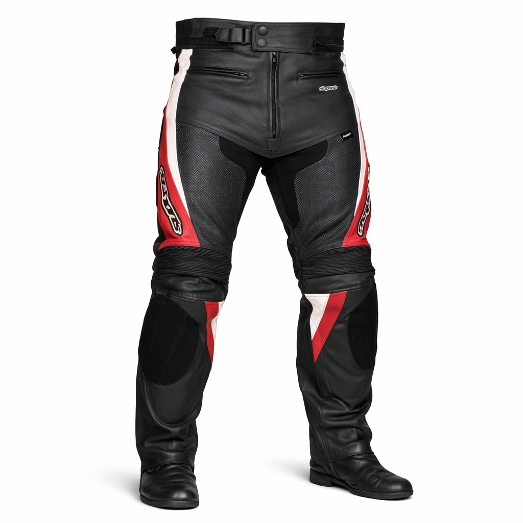 RK Sports Leather Chief Motorcycle Trousers