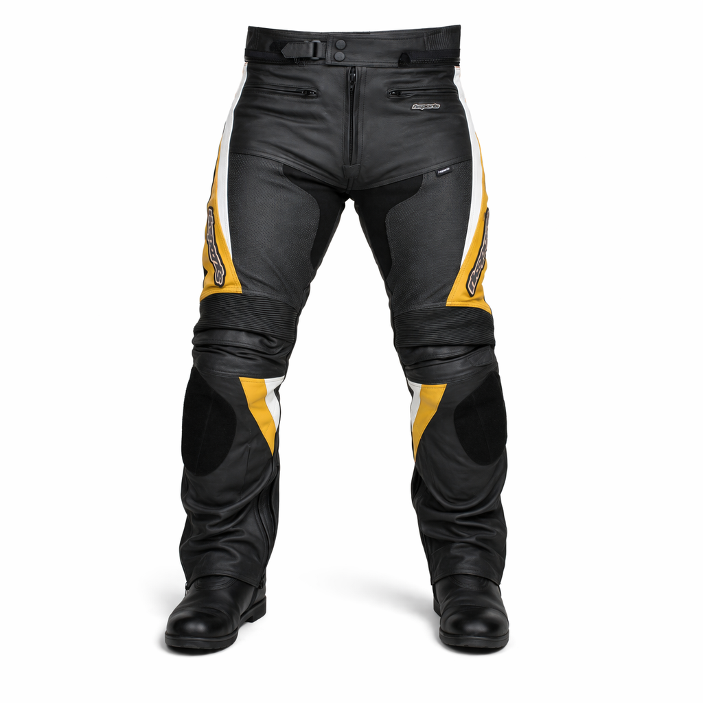 RK Sports Leather Chief Motorcycle Trousers