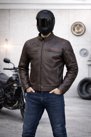 Blouson de moto en cuir RK Sports Speed 3