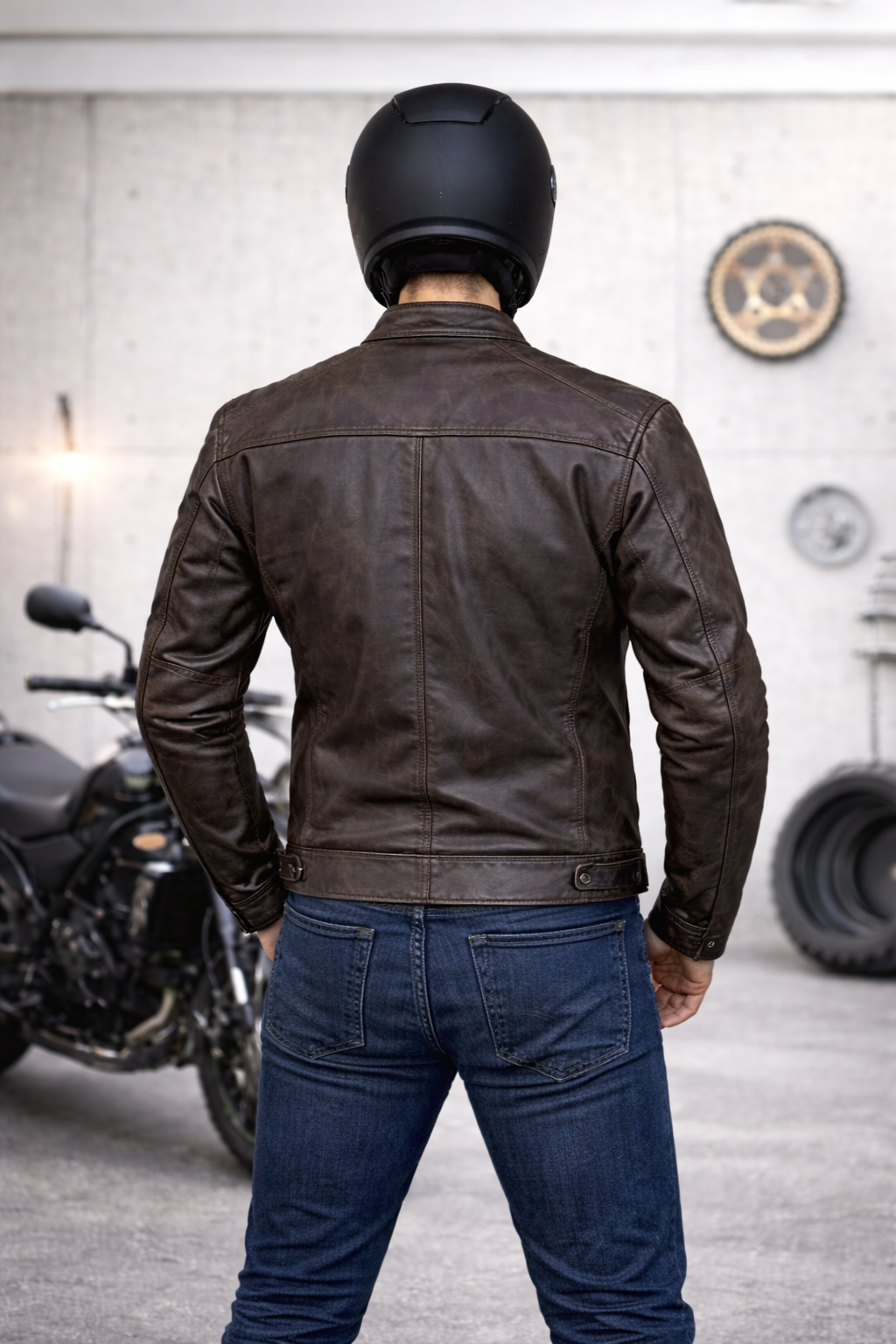 Blouson de moto en cuir RK Sports Speed 3