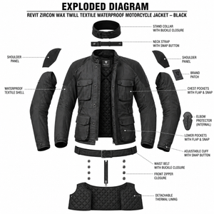 Blouson Moto REV'IT! Textile Zircon Wax Twill