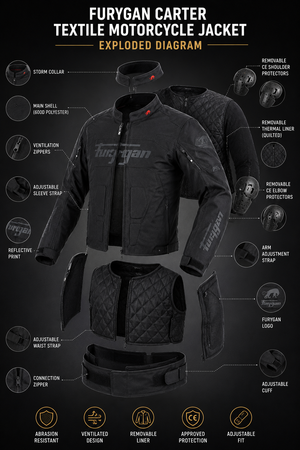 Blouson Moto Textile Furygan Carter
