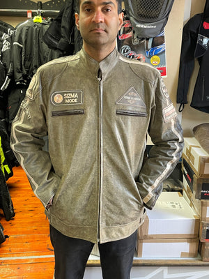 RK Sports Antique Brown Leather Jacket – Retro Style