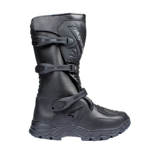 RKSPORTS MENS MOTORCYCLE MOTORBIKE RK-16 ADVENTURE BLACK LEATHER BOOTS