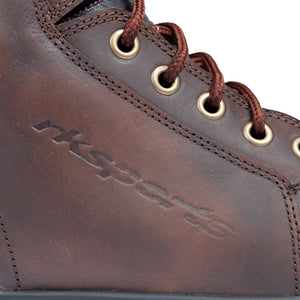 rksports 1002 new trainer black brown leather motorcycle motorbike boots