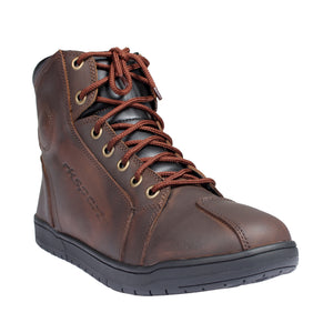 rksports 1002 new trainer black brown leather motorcycle motorbike boots