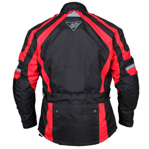 RKSports Style Commander Motorbike Motorcycle Waterproof Jacket red blue black