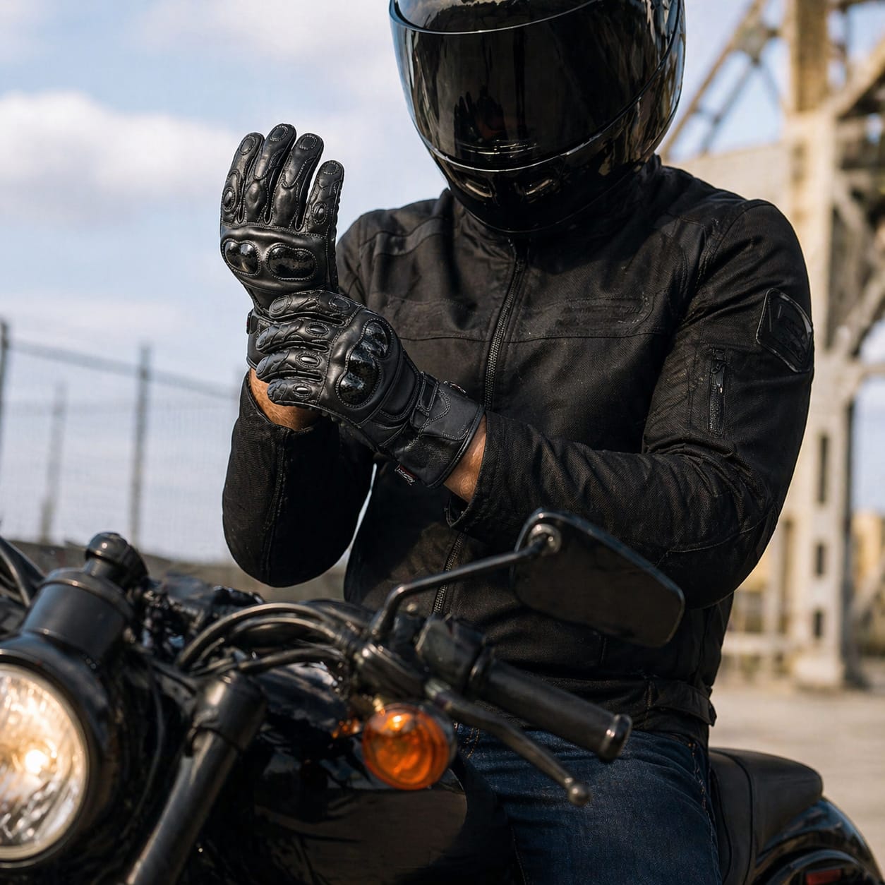 RKSports New Winter Waterproof Windproof Leather Motorcycle Motorbike Gloves