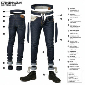 Jeans moto en jean Knox Spencer skinny