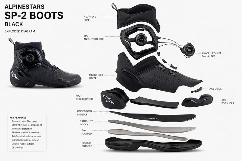 Alpinestars SP-2 Boots BLACK